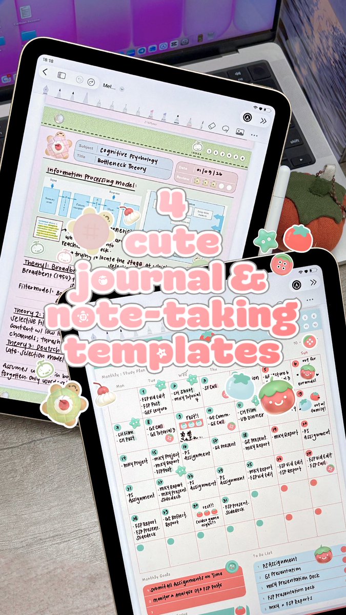 notesplus_app's tweet photo. cute digital journal and note-taking templates (+stickermaxxing) 🎀 
perfect for planning / notes / everyday journaling ✍️ 

find these templates under our Template Library! ^^

#notesplus #studytwt #digitalnotes #ipadnotes #ipad https://t.co/l6NmIhbUTx