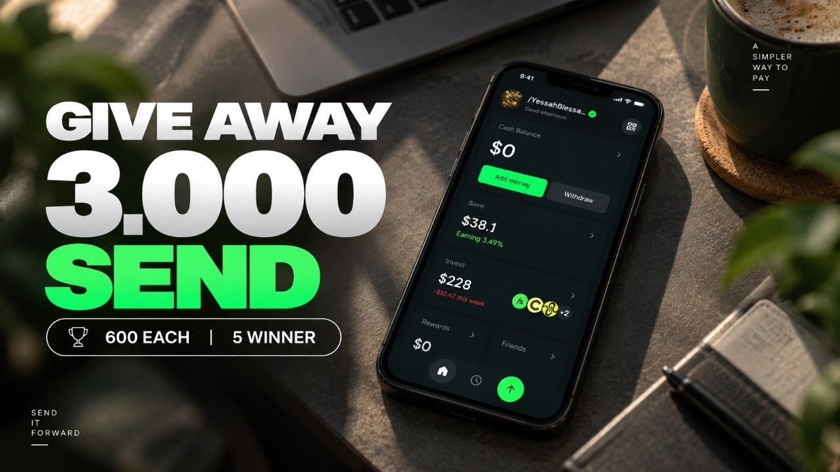 YessahBlessahCC's tweet photo. Yessah Blessah × @Send  Giveaway!! 🎉

We're excited to do a little giveaway for the community and celebrate the growth of @Send !

🎁 Prize Pool: 3,000  SEND coins
🏆 5 Winners
💰 600 SEND Each

How to Join: 👇👇

✅ Follow @YessahBlessah
✅ Follow @Send
✅ Like & Repost this post
✅ Tag 2 friends
✅ Comment:
• Your /Sendtag
• Your favorite SEND feature
• One feature you'd like to see added in the future

We want to hear what you love about SEND and your ideas for making it even better!

📢 Winners will be announced 48 hours after this giveaway post is published.

Good luck everyone! 🍀