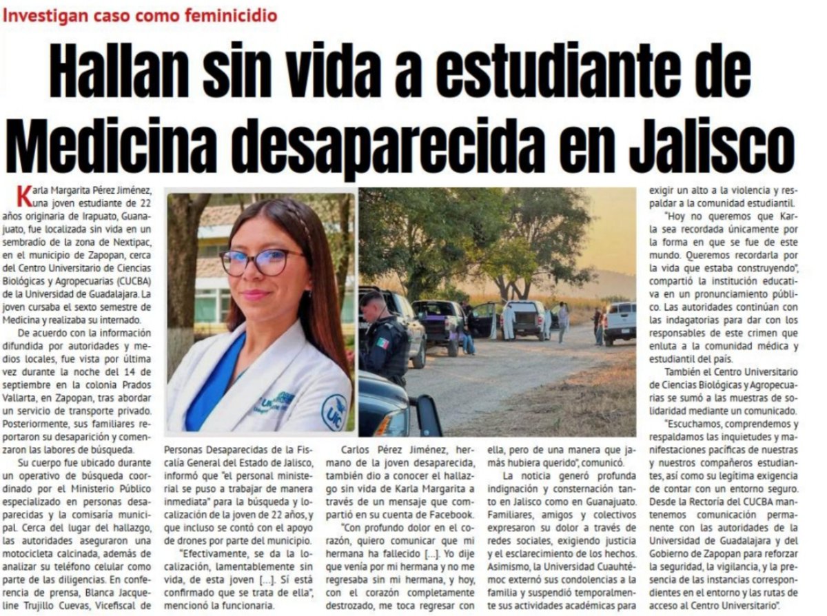 NadiaMadrigal's tweet photo. Ni una sola palabra de #Lemus para #Karla estudiante asesinada en #Zapopan pero eso sí bueno para hablar de los conciertos y pedir más dinero a la Federación. Indolencia Pura.
#JusticiaParaKarla 
(Crónica) https://t.co/zIp4WF1VSE