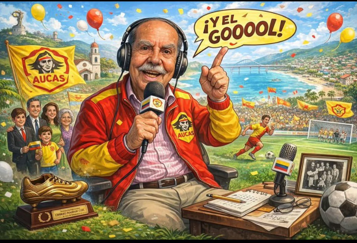 amontenegrito's tweet photo. Ha muerto Oswaldo Rodríguez Coll, figura entrañable del periodismo deportivo ecuatoriano, pero también parte de una generación que conoció al Aucas desde dentro, como jugador, cuando el club vivía una de las épocas más grandes de su historia.

Había llegado al Aucas en 1954, cuando el equipo era el número uno del Ecuador, cuando jugar en ese equipo era una aspiración para muchos futbolistas y cuando el club venía de conquistar seis campeonatos amateur, en tiempos en que aquella era la principal competencia del fútbol quiteño.

Alguna vez me contó que había presenciado aquel inolvidable Aucas-Liga en el que el Aucas derrotó 7-0 a los universitarios. Pero lo que más recuerdo eran sus relatos sobre la dimensión popular que alcanzó el Aucas de los años cincuenta. «Un día —me decía— llegó un técnico argentino al Aucas y en el aeropuerto lo esperaron 10.000 personas. Eso movía el Aucas en Quito». Lo decía como ser testigo de una época que hoy parece casi legendaria.

Hermano de Carlos Rodríguez Coll, otro auquista de Bahía de Caráquez, Oswaldo perteneció a una familia ligada sentimentalmente a esos bellos colores amarillo y rojo. Los Rodríguez Coll fueron parte del periodismo ecuatoriano y también de esa vieja estirpe de hinchas y protagonistas que ayudaron a construir la historia y la idolatría popular del Aucas.

Se va uno de aquellos hombres que todavía podían contarnos, en primera persona, cómo era el Aucas cuando convocaba multitudes y dominaba el fútbol de la capital. Con su muerte se nos va también un pedazo de esa memoria.

Paz en su tumba, querido «Ovaldito». Y gracias por haberme contado tantas veces aquel Aucas que usted vio, vivió y quiso.