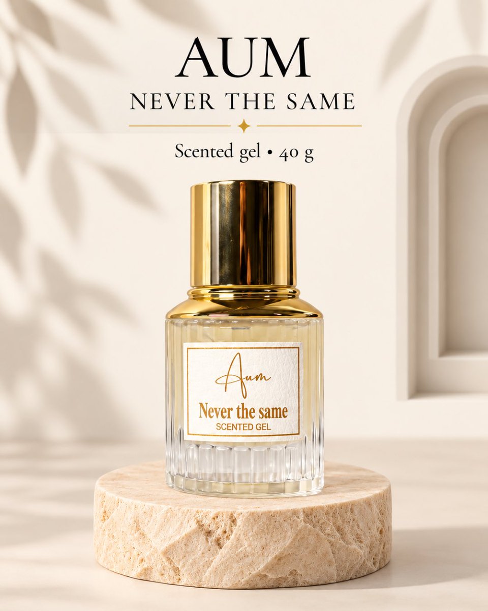 aum_perfume's tweet photo. AUM Never The Same scented gel is composed for those who command attention and refuse to play by the rules. Now in a practical solid gel enriched with Vitamin E and B5, it leaves a lasting impression as bold and unforgettable as the one who wears it.✨ https://t.co/mZd124v4gI