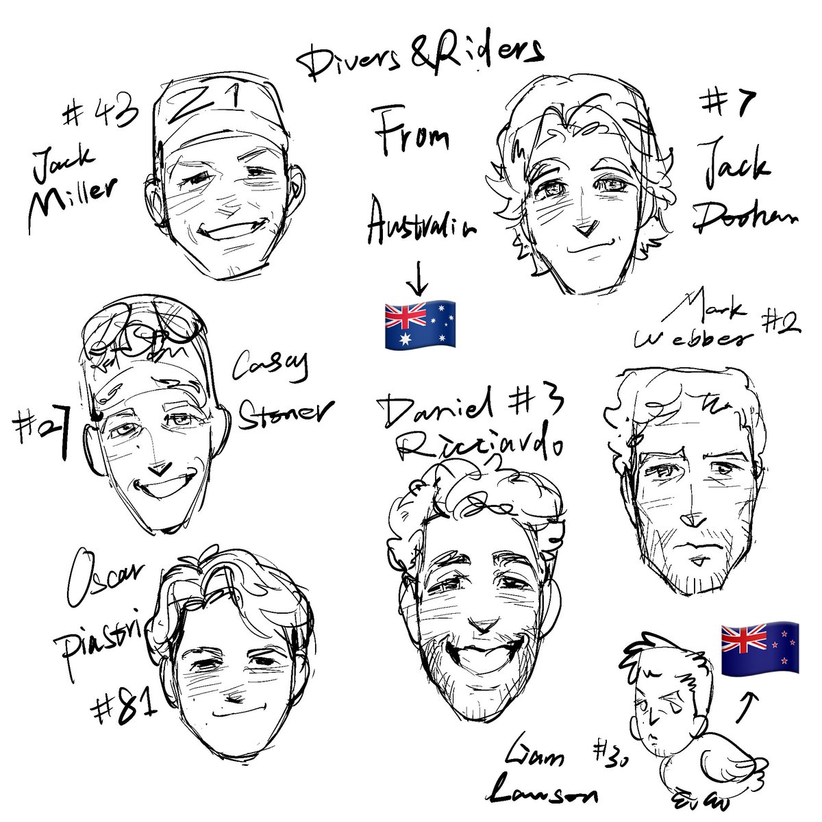 Qingllleng's tweet photo. #motogpfanart #f1fanart 😌🇦🇺🇳🇿🤲 https://t.co/TtddcLta7s