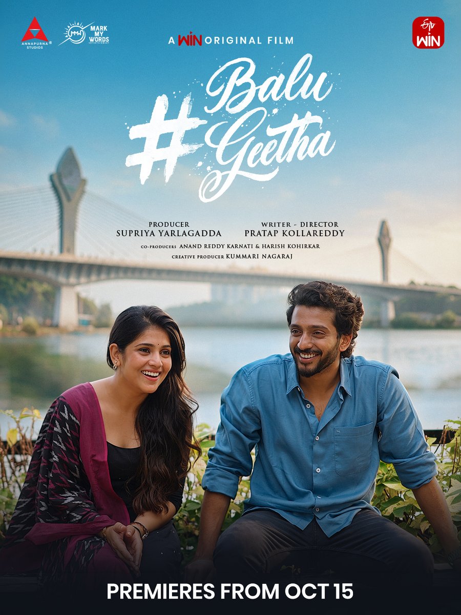 markmywordsent's tweet photo. When a new journey comes together with a name that has shaped telugu cinema🎬❤️
We’re truly happy and honoured to collaborate with the prestigious @AnnapurnaStdios for our upcoming ETV WIN project #BaluGeetha
#BaluGeetha premieres on ETV WIN from October 15! 🎬 with @etvwin https://t.co/FwDJjgFtLd
