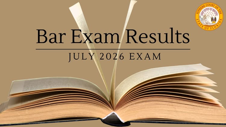flcourts's tweet photo. The Florida Board of Bar Examiners announces results of the July 2026 General Bar Examination. https://t.co/gfPxTAsBLK https://t.co/poAkUaJtbN