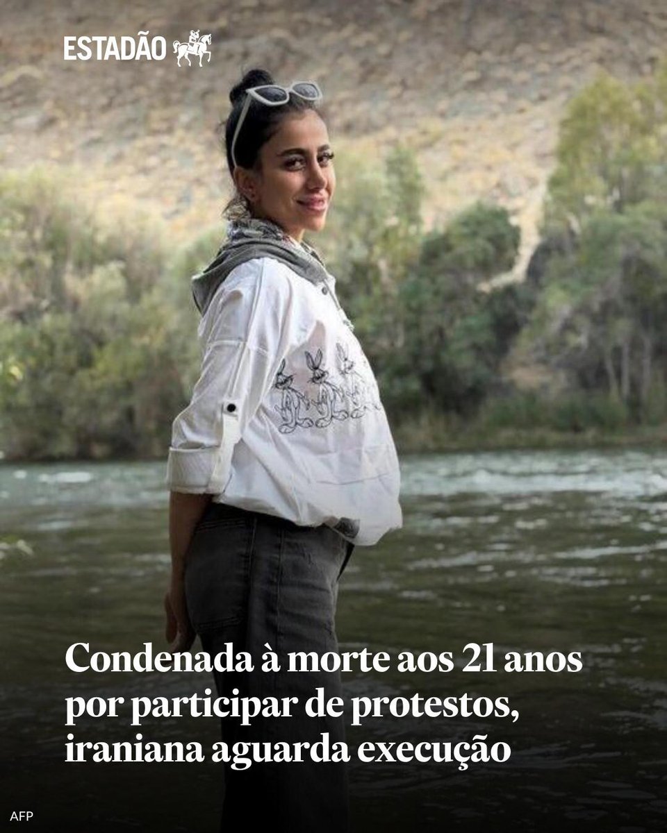 Estadao's tweet photo. Condenada à morte aos 21 anos por participar de protestos, iraniana aguarda execução | Taraneh Rahimi foi presa com a irmã gêmea após manifestações em Isfahan; ONG afirma que jovem foi torturada e que não há provas contra as duas https://t.co/klWSlQZfP1 https://t.co/IQBttpeiSK
