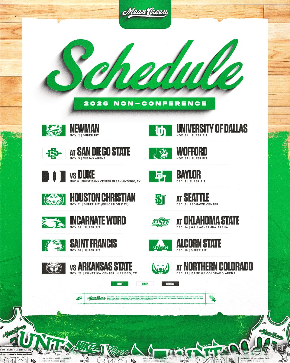 MeanGreenWBB's tweet photo. Ladies and gentlemen, our non-conference schedule has arrived!

📰: https://t.co/IsKKmm2NMD
🎟️: https://t.co/4tgid1RFzD

#GMG🦅 l #PremiumGasOnly⛽️ https://t.co/JyPis2ehwb