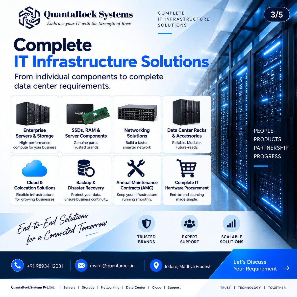 QuantaRock's tweet photo. Still struggling to find the right IT hardware? 🤔At QuantaRock Systems, we make IT infrastructure procurement simpler, smarter &amp; more reliable. ⚡🖥️ Servers &amp; Storage
🌐 Networking Solutions
🏢 Data Center Infrastructure
💾 IT Hardware &amp; Components #QuantaRock #ITHardware https://t.co/LvqhdPYZm1