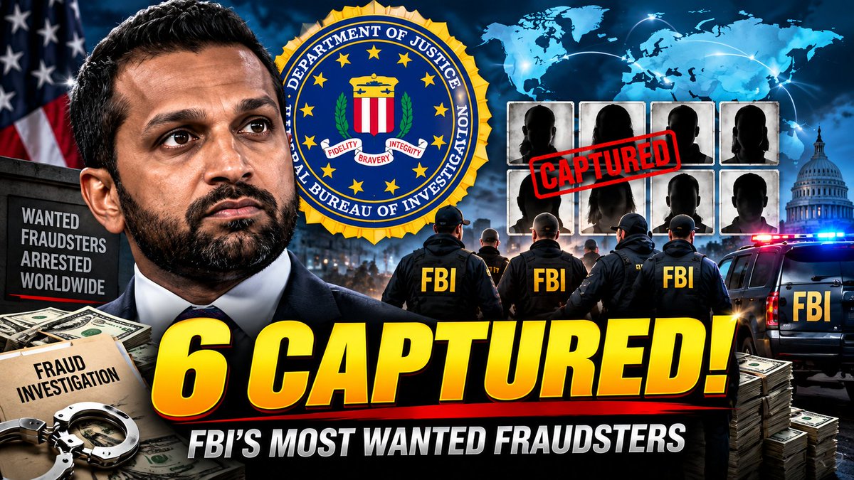 mcnglobalmedia's tweet photo. Kash Patel Reveals FBI’s New “Most Wanted Fraudsters” Results @FBIDirectorKash 
https://t.co/3pxmmcnSAi https://t.co/38j31MfJTY
