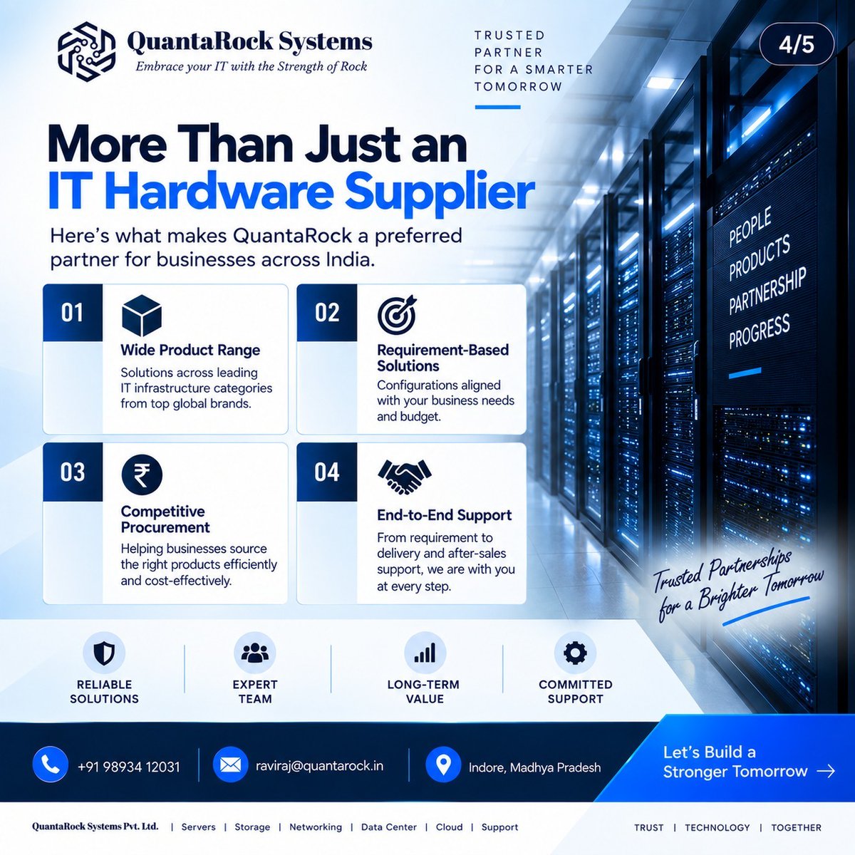 QuantaRock's tweet photo. Still struggling to find the right IT hardware? 🤔At QuantaRock Systems, we make IT infrastructure procurement simpler, smarter &amp; more reliable. ⚡🖥️ Servers &amp; Storage
🌐 Networking Solutions
🏢 Data Center Infrastructure
💾 IT Hardware &amp; Components #QuantaRock #ITHardware https://t.co/LvqhdPYZm1