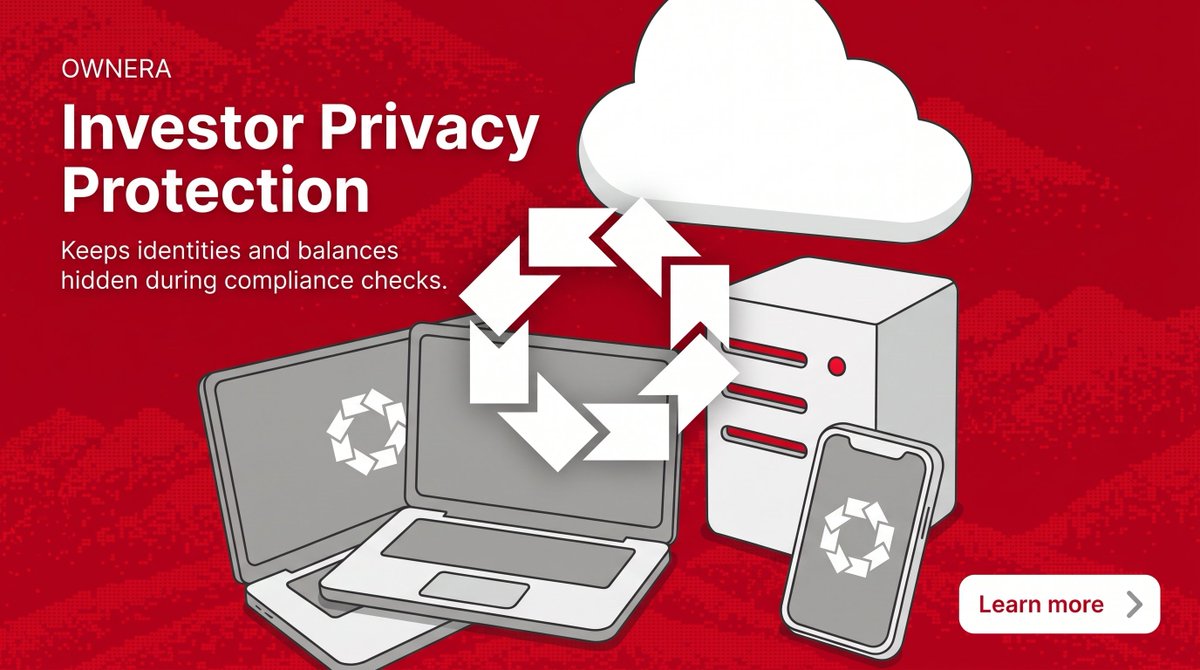 OwneraProof's tweet photo. Compliance should not require investors to reveal everything they own.

Ownera keeps identities and balances hidden during ownership checks, providing the proof issuers need without unnecessary exposure. https://t.co/l4DgBR25n9