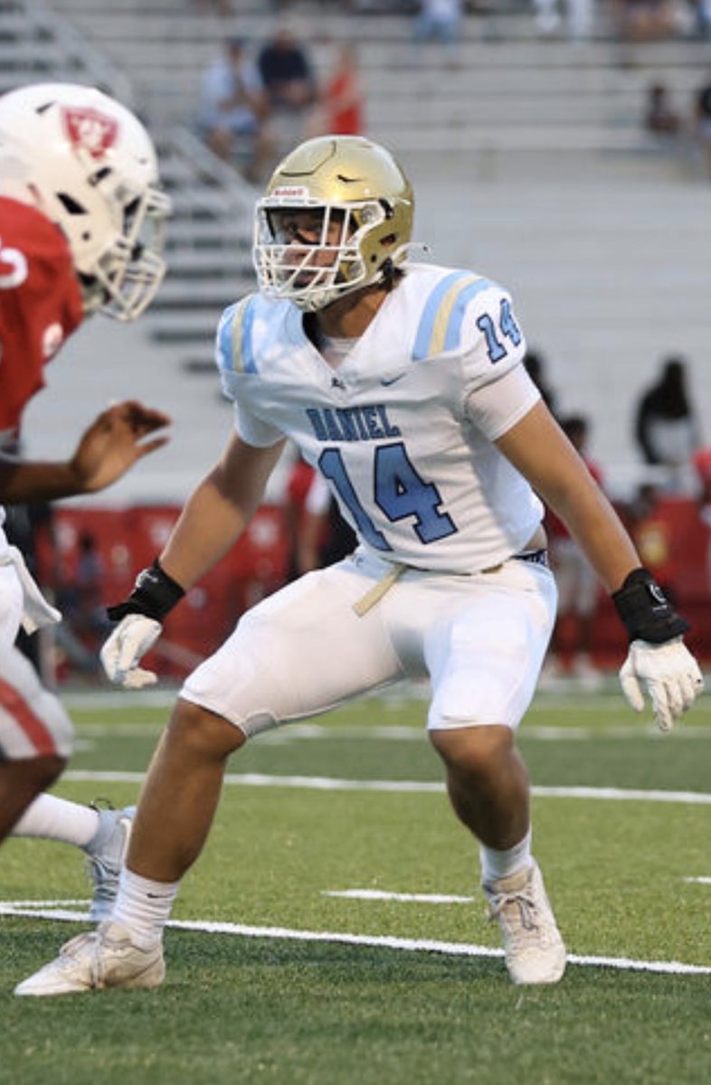 JacksonOwnbey54's tweet photo. It’s unfortunate our opponent forfeited the game tonight…@dwdanielFB is now 5-0…bye next week and region play starts Oct. 2nd

Here are a few highlights Games 1-4
21 Tackles, 1.5 Sacks, 4 TFL, 2 FF, 1 FR, and 9 QBH #WinToday
@CoachChrisStone 
@On3 
@Rivals 
@CharlesPower 
@247recruiting 
@sixstarfootball 
@PRecruiting7 
@One11Recruiting 
@PrepRedzoneSC 
@fourquarterSC