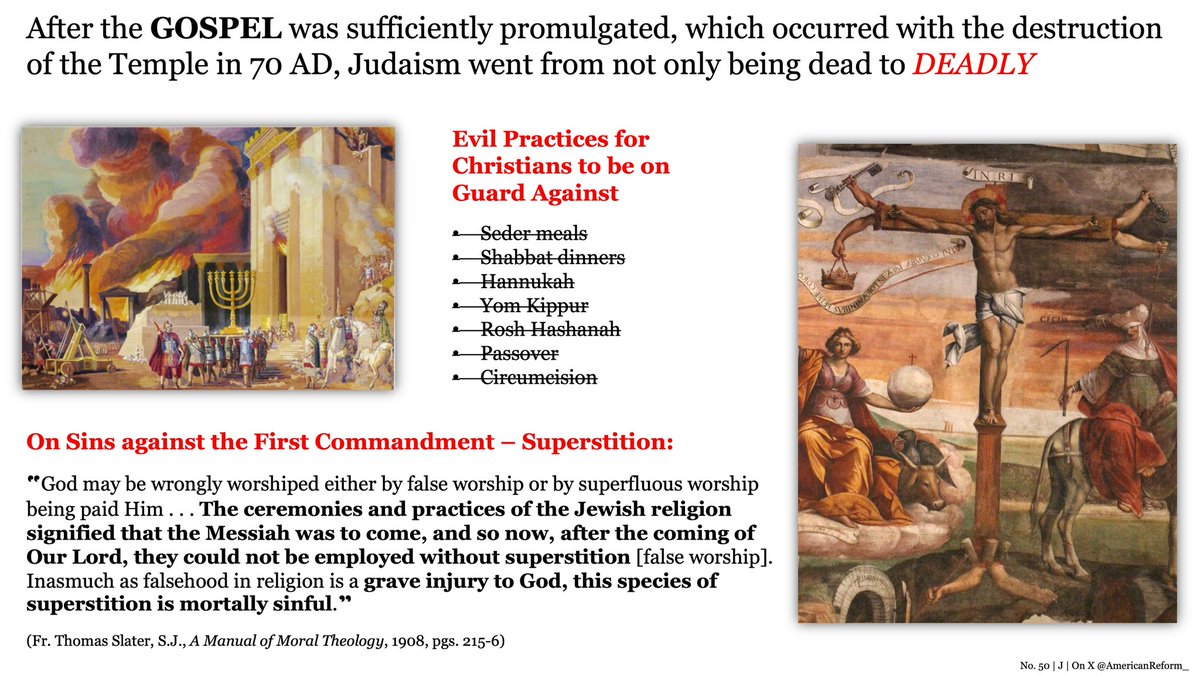 AmericanReform_'s tweet photo. @LauraLoomer Since @JDVance is a Catholic, he should be well aware it is a mortal sin to engage in the ceremonies and practices of Judaism.
It’s also an implicit denial of the true Messiah, Jesus Christ, and His messianic dignity. https://t.co/KPyjHCwWmK