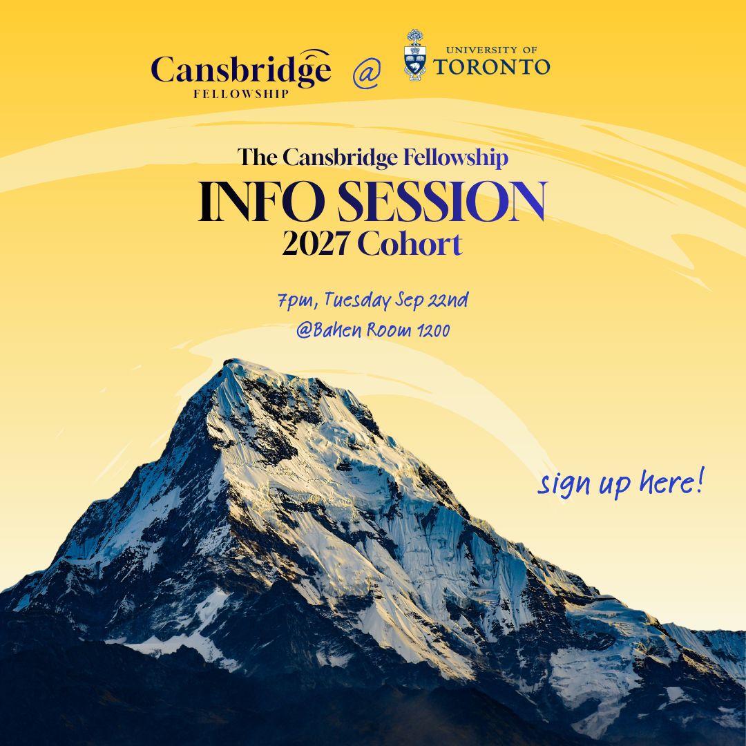 UofTEngineering's tweet photo. Cansbridge 2027 Info Session @ U of T

📆 Tuesday, Sept. 22, 7–9 PM
📍 Bahen 1200

Hear from Cansbridge alumni about funded summer internships in Asia + how to apply.

🔗 Register: https://t.co/Tg81YmP4c9 https://t.co/G1YcXDsSq9