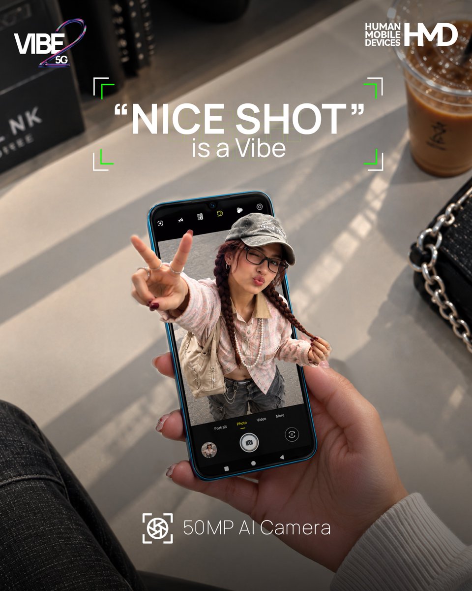 HMDdevicesIN's tweet photo. A nice shot is more than a moment. It’s a Vibe.
Capture your vibe on HMD Vibe2 5G.
#HMD #HMDIndia #HMDVibe2 #HMDVibe25G #5GSmartphone
(HMD Vibe2 5G, HMD smartphone India, 6000mAh battery phone, long battery smartphone, stylish 5G smartphone, Flipkart) https://t.co/zZKgOwrcUU