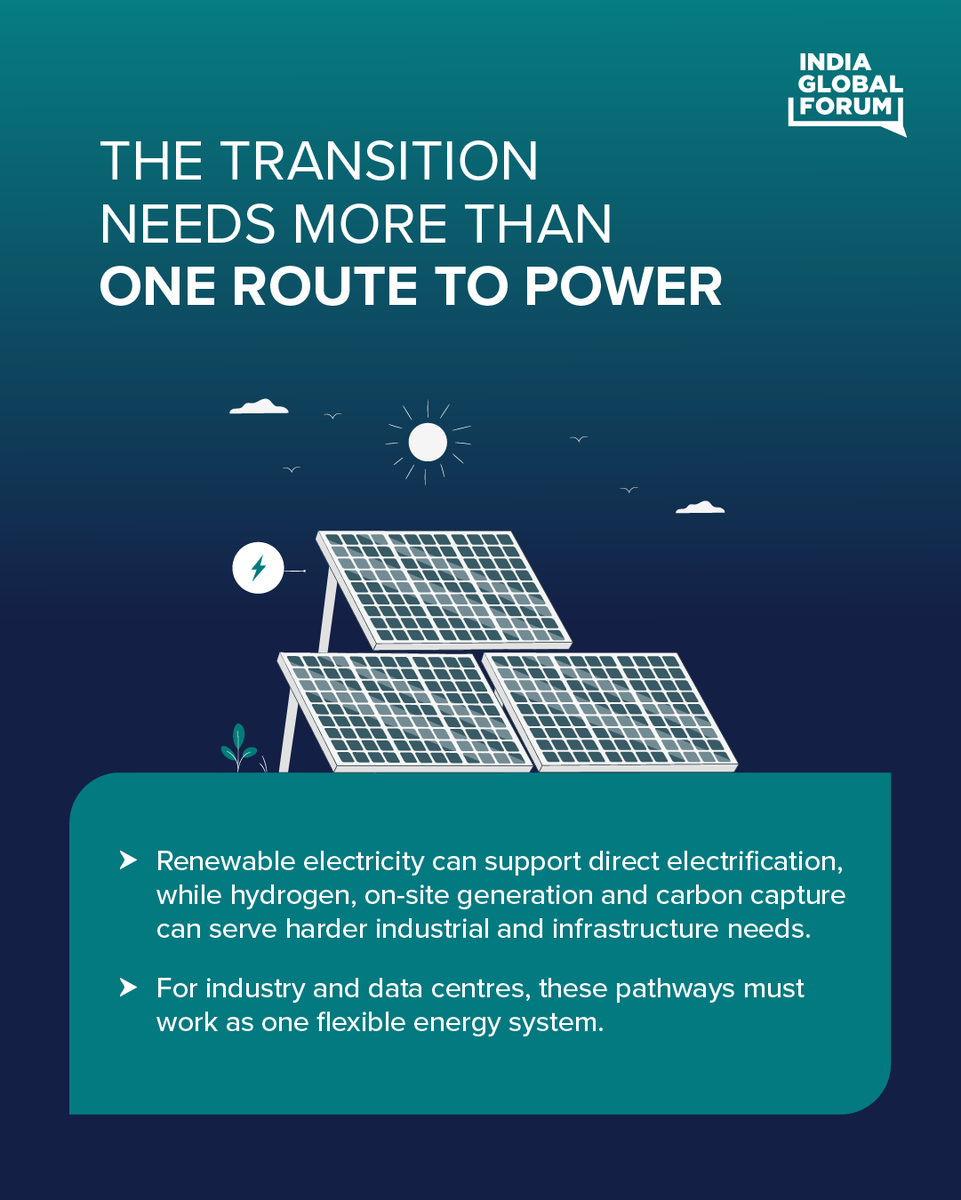 IGFupdates's tweet photo. 2/2: For the UK and India, the opportunity may lie not in one pathway, but in how renewable power, hydrogen, on-site generation, carbon capture and new grid infrastructure come together to move from innovation to industrial scale.

Join the conversation: https://t.co/wS0zkCKm7M

#IndiaGlobalForum #IGFDecodes #RenewableEnergy #UKIndiaRelations #Partnership