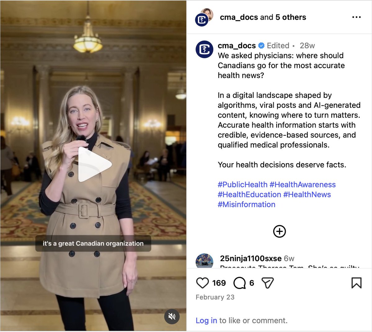 Signalsblogs's tweet photo. Just as @CBCNews is reporting about doctor #deepfake videos, @msstaceyerin has a timely blog post exploring the topic of who we can trust online with our health: https://t.co/91RzTldzrk Studies from @CaulfieldTim, Megan Munsie, @pewresearch @CMA_Docs https://t.co/jND2roV1KQ