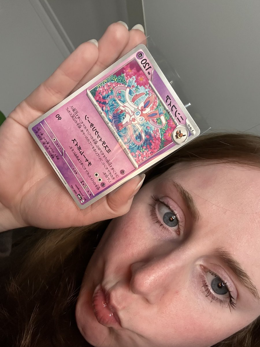 nesskiiiiii's tweet photo. guess who pulled their first pokemon cards today (im taking sylveon donations 😭 please I beg) https://t.co/S8HBwsZQc5