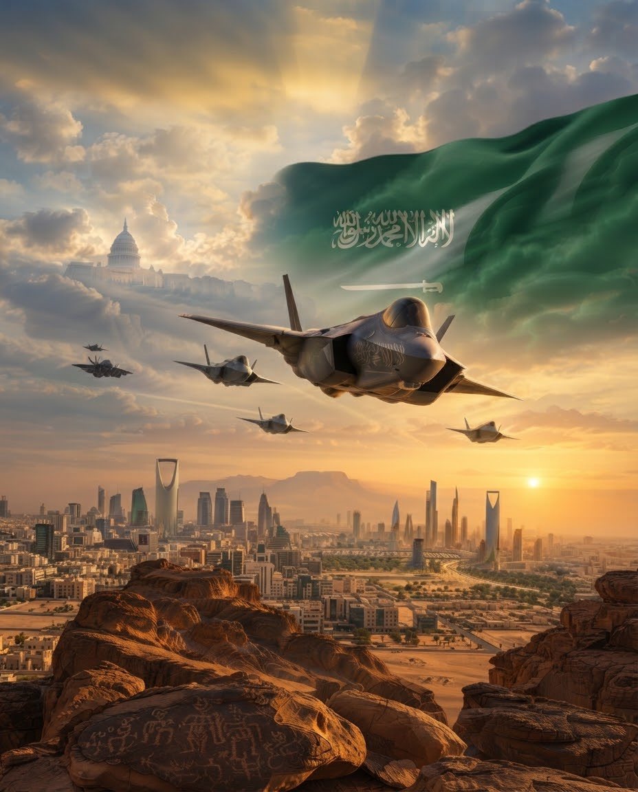 LKW's tweet photo. السيادة الوطنية وقوة الردع تجمع بين الأصالة والمعاصرة، لتؤكد أن سماء الوطن تحرسها عزيمة رجاله وقدراتهم المتقدمة نحو آفاق أوسع من التفوق والريادة 🇸🇦🦅

#السعودية
 #القوات_المسلحة_السعودية
 #سماء_الوطن
 #رؤية_السعودية_2030
 #السيادة_الوطنية https://t.co/NEUCL8Y72g