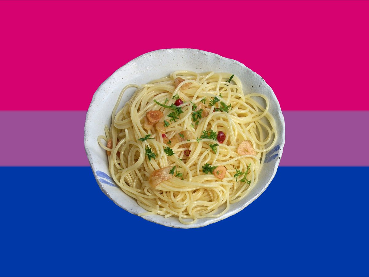 kesh0201's tweet photo. flags for bisexuals that like food, except it's very specific to me https://t.co/s51uGWIS64