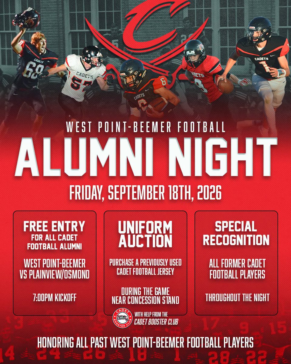 WPBFootball's tweet photo. GAME DAY!
Week 4 - Alumni Night
🆚Plainview-Osmond Pirates
🗓️Today, Sept. 18th
📍West Point, NE
🕖7:00pm CST
📷Stream: https://t.co/nppLsZhWH6
#LTE #BeTheBrick #5for1 https://t.co/EBe2sZXxtu