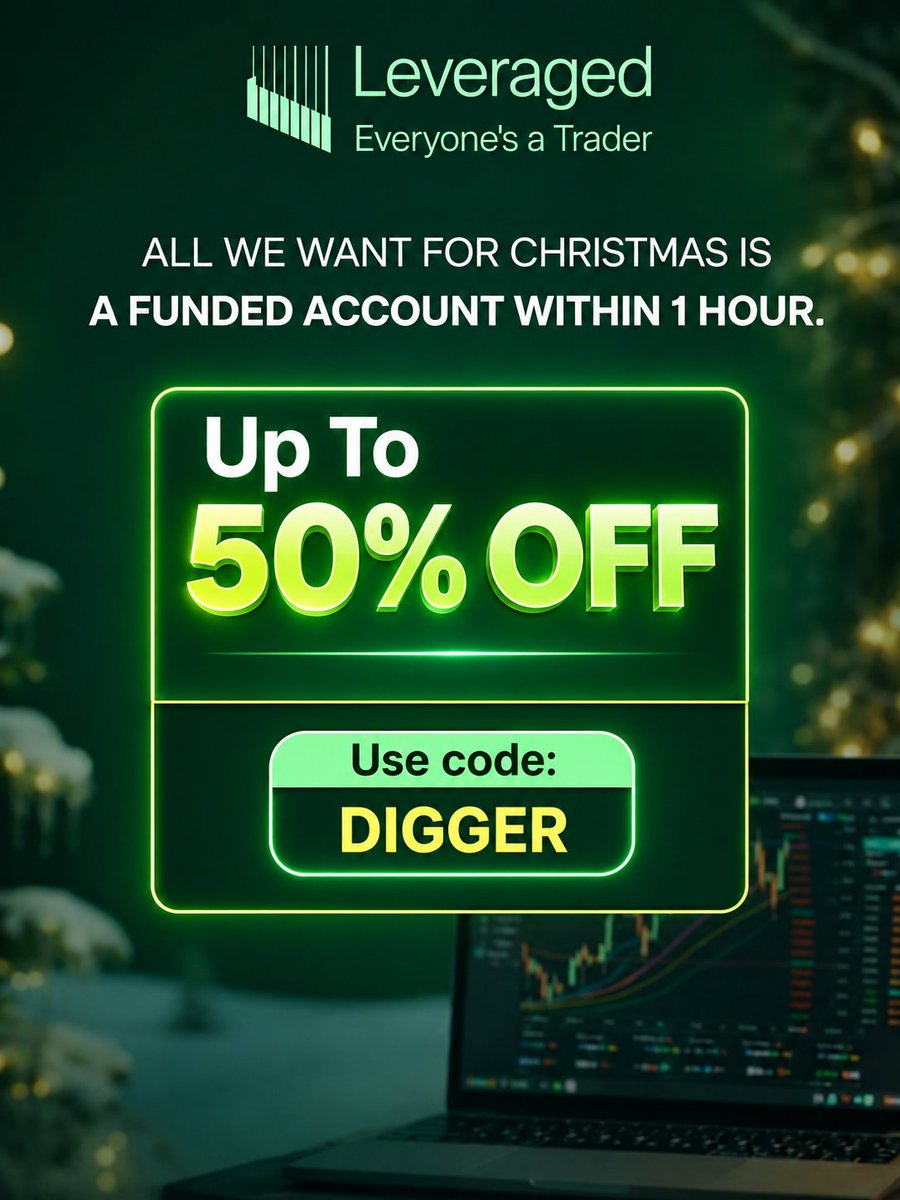 PropPromos's tweet photo. 🎁Leveraged - Up To 50% OFF With ✅Coupon - DIGGER
"Big Savings. Bold Trades. One Day Only!"
#leveraged #leveragedcoupon #leveragedcouponcode #forextrading #XAUUSD #propfirm https://t.co/LPmvUqQjeJ