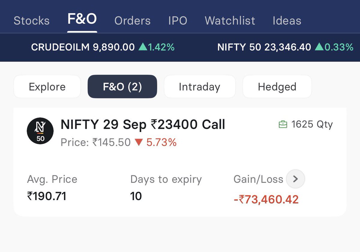 YadavaDeepak's tweet photo. @traderayushi Mere pass to already ek L hai. Mera kya lagega 🫣🙁 https://t.co/BDP2rF2DG7