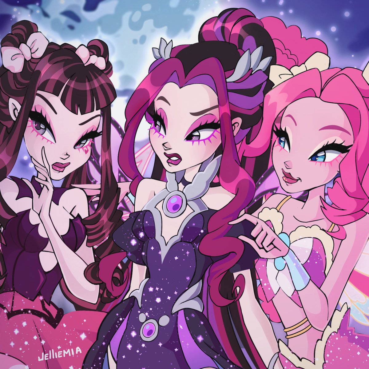 Jelliemia's tweet photo. Welcome home, Raven Queen 💜

✨WINX CLUB x MY LITTLE PONY x MONSTER HIGH x EVER AFTER HIGH crossover✨

I know they whispering about Apple but can’t prove it

#mylittlepony #winxclub #monsterhigh #everafterhigh https://t.co/L9VjwrpInX