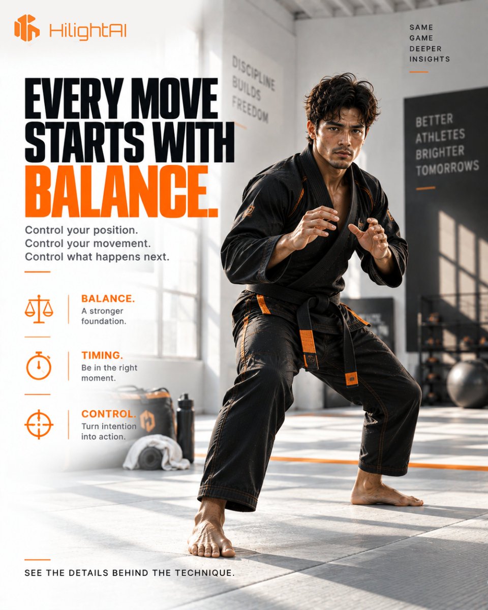 HiLight_AI's tweet photo. Turn Every Jujitsu Move Into Measurable Progress๐ฅ.
Start understanding your performance with HiLightAI. ๐
#HiLightAI #Jujitsu #JiuJitsu #SportsAI #AIAnalysis #SportsPerformance #AthleteDevelopment #PerformanceAnalysis #MovementAnalysis #SportsTechnology #MartialArts https://t.co/2wR1C9XfbK