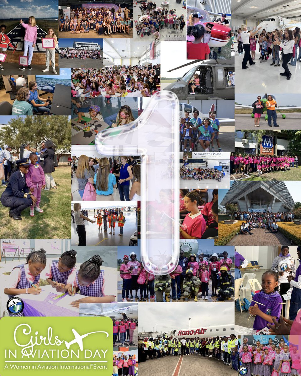 WomenInAviation's tweet photo. Only 1 more day until our 12th Annual Girls in Aviation Day!! 🩷✈️

Nearly 35,000 youth will be attending over 200 events around the world to connect with aviation and aerospace professionals, tour airports, learn about aircraft engines and avionics alongside maintenance technicians, and meet other members of our global community. 

Find your closest Girls in Aviation Day 2026 event here: https://t.co/eYndvhwTOp

If you cannot attend an event in person, download the FREE Aviation for Girls App!  
https://t.co/VSe051mZzt 

It’s packed with exciting content all year round, including videos, stories from women in aviation, fun activities, and tips on how to start your own aviation journey. 

#GirlsinAviationDay #WomeninAviationInternational #IamWAI #WeAreWAI #GIAD  #GIAD2026 #AviationforGirls #FutureofAviation #AviationforGirlsCrew