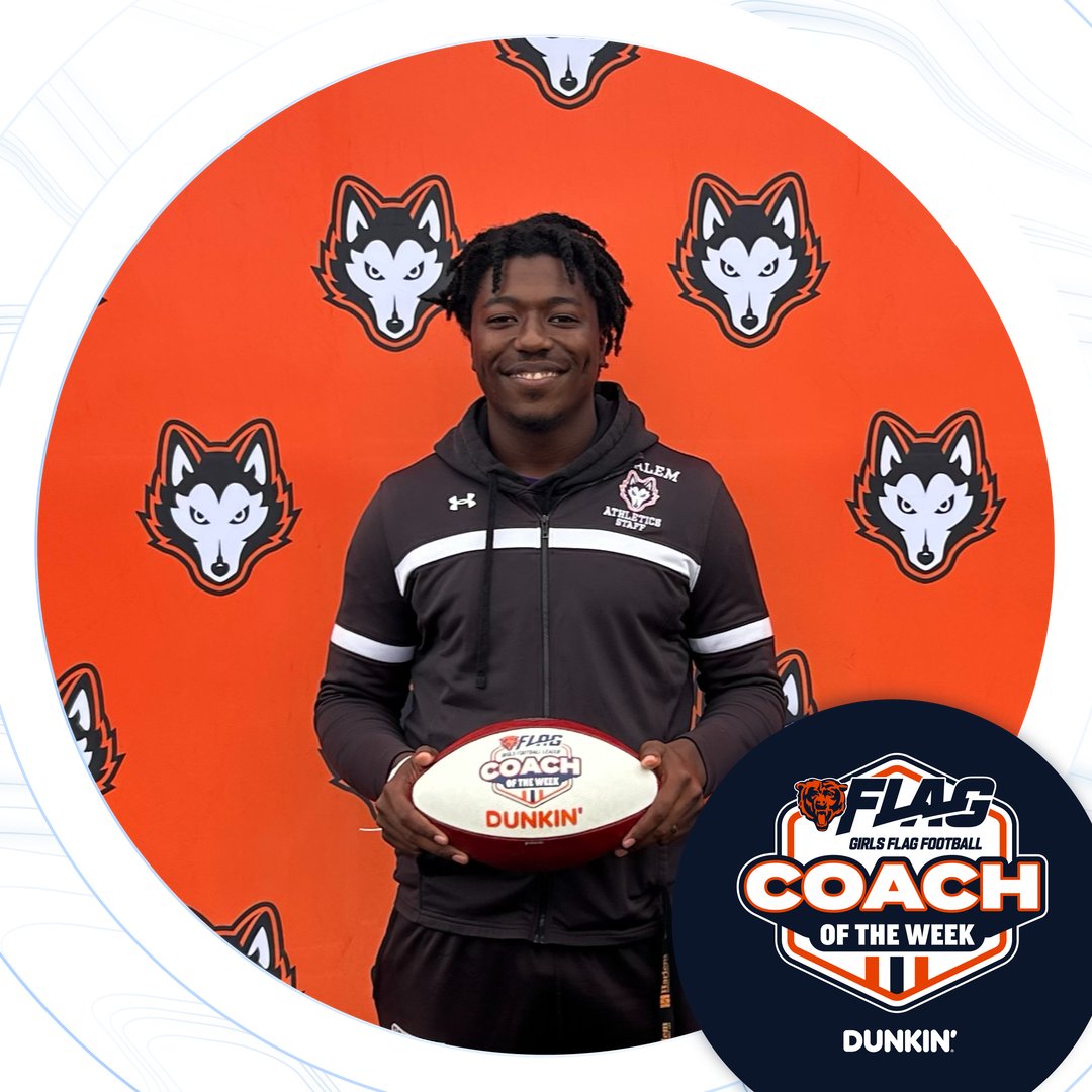 BearsOutreach's tweet photo. Congratulations to Mykal Brown from Harlem High School on being selected the Week 3 Chicago Bears Girls Flag Coach of the Week. #ThisisHSFootball 👏🔥🏈 https://t.co/mWrIFOz11s