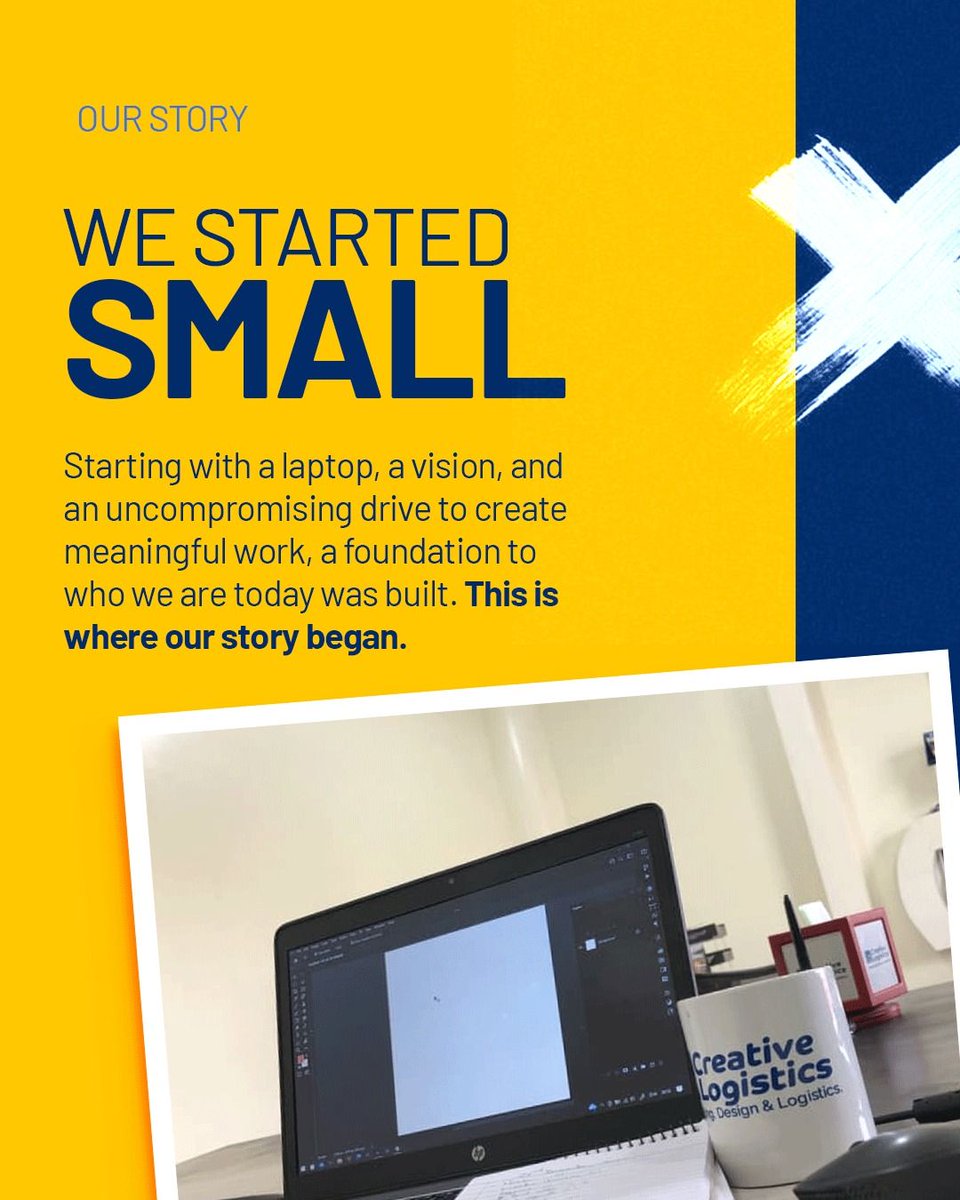 scale_ug's tweet photo. Everything starts somewhere.

We started small, with a laptop, a vision and the drive to create meaningful work. 
Creative Logistics was the beginning of our story. 1/4 https://t.co/AvecAIvPCh
