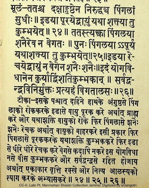 darshanfiles's tweet photo. सब दुखो का नाश करने वाले प्राणायाम की आसान विधि: भगवान शिव के द्वारा वर्णन!

जब योगी की नाडी शुद्ध होगी तब समकाय हो जायगा अर्थात् न स्थूल न कृश न वक्र रहेगा और शरीरमें सुगंधी संयुक्त अच्छी कान्ति अर्थात् तेज रहैगा और वायुस्व रका साधन हो जायगा और आरम्भका लक्षण जान पडैगा और सब योगका ज्ञान होजायगा इसको योगावस्था कहतेहैं | प्राणवायु सिद्ध होनेके आरम्भमें यह चिन्ह होताहै और इसके पीछे सर्व दुःखका नाश होताहै

इस प्राणायाम को करने की विधि : https://t.co/iC8ypO2ddK

पूरा ग्रन्थ : https://t.co/b97pYKXKMN