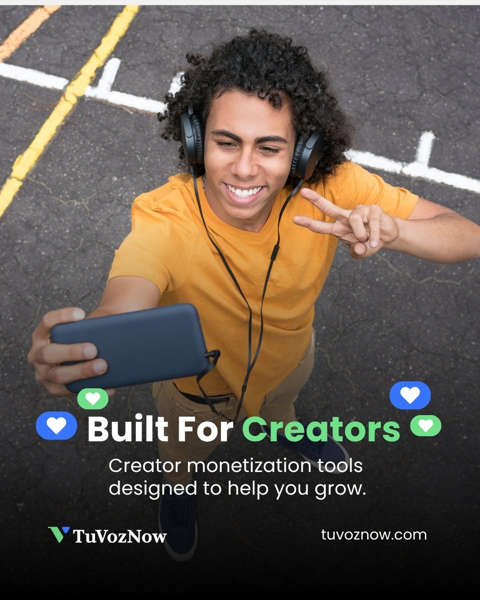 TuVozNow's tweet photo. Turn your passion into a thriving business. 
Tell us in the comments what feature you will use first. 💸👇 

#tuvoznow #monetization https://t.co/FIpNBMfNRd