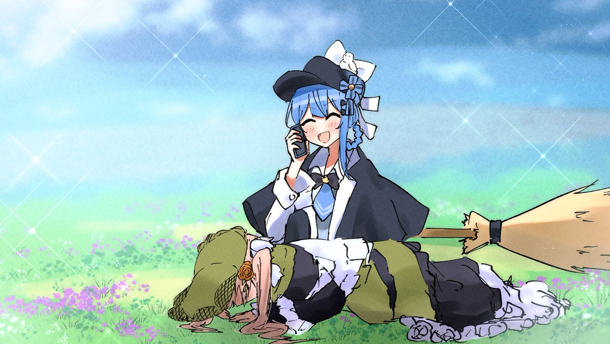 1026syoma2's tweet photo. はい！轢かれたのは私です！いえ！倒れてるのは箒に乗ってたハンナさんで！私が耐えちゃいまして！衝撃で地面に放り出されて失神しちゃってるみたいで！いえ轢かれたのは私で、耐えちゃったのも私です！名探偵なので！結構耐えちゃったといいますか！いえ私が箒を投げたんじゃなくてハンナさんが https://t.co/6JT1V2nIT0