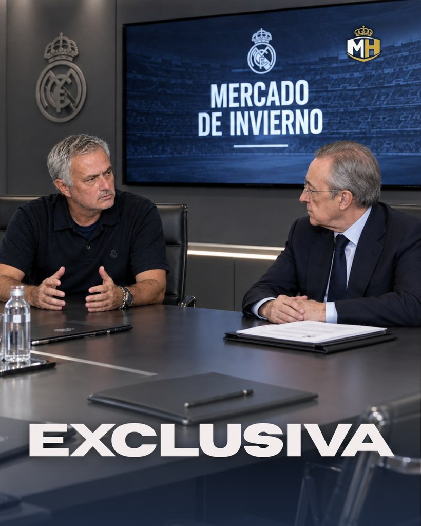 madridistahoy's tweet photo. 💣 EXCLUSIVA MH | El Real Madrid cambia su POSTURA para el mercado de invierno. 

🔜 Giro RADICAL del club blanco para la ventana de fichajes de enero, tras la llegada de Mourinho. 

✍🏼 @javirubiano14 

⬇️ Ampliamos la información en nuestra web. https://t.co/G4bjK3FUew