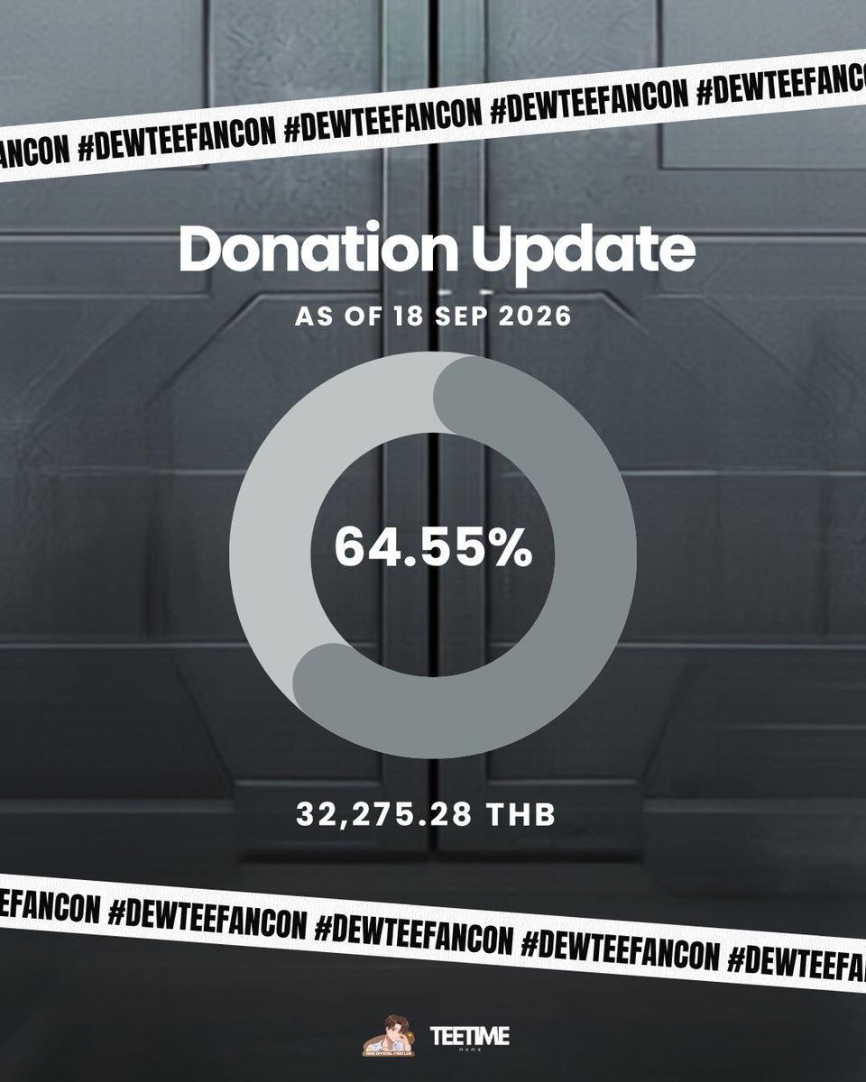 Dewjsu_club's tweet photo. 📍Donation Update
Project for #DewTeeFancon

🗓️ 18 Sep 2026
💰 32,275.28 THB

Donation Period : Today - 20 Oct 2026 

#dewtee #dew_jsu #tee_vtp https://t.co/AybNHPV5BU