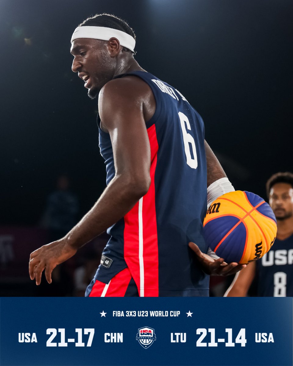 usab3x3's tweet photo. Another 1-1 day for the USA U23 Men, who are through to the #3x3U23 quarterfinals as the second place team in Pool D! https://t.co/SuOY86q9lY