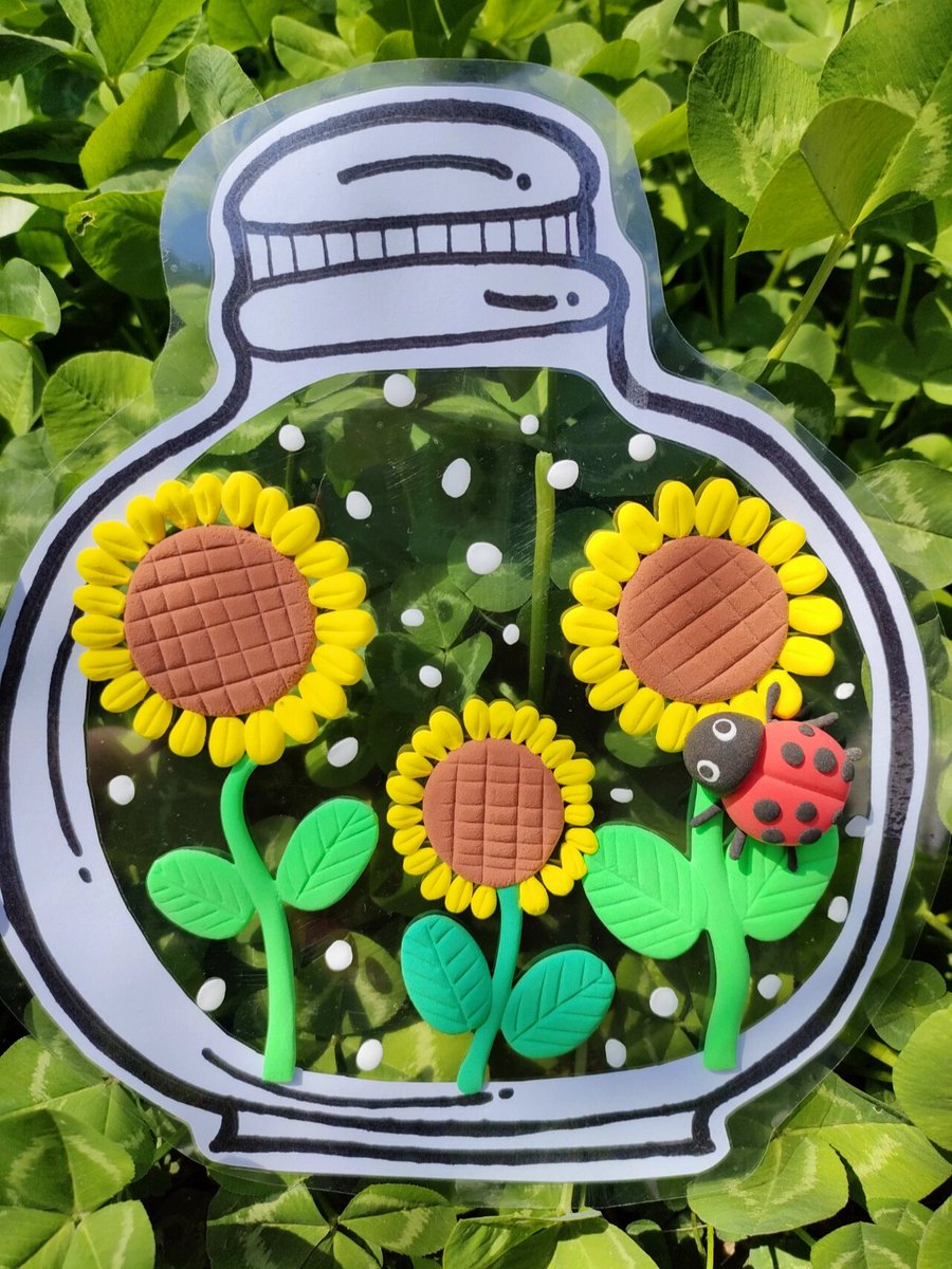 aliny422260's tweet photo. Just upcycled an old mason jar into a cute planter! Painted it with sunflower designs and added a drain tray—zero waste, full creativity https://t.co/yqDl1WPzwz