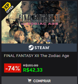 AlterjoseZ's tweet photo. Cara essa promoção tá absurda, um monte de menores preços históricos da Square

- Final Fantasy 7 Remake por R$ 37
- Final Fantasy 7 Rebirth por R$ 56
- FINAL FANTASY 12 por R$ 42
- STRANGER PARADISE FINAL FANTASY ORIGIN por 51
- CRISIS CORE FINAL FANTASY VII REUNION por R$ 65 https://t.co/WstIjbdwXa