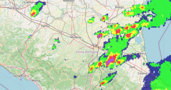 AllertaMeteoRER's tweet photo. ⚡️#InfoMeteoER #Temporale con frequente fulminazione e grandine sulla provincia di #Bologna in spostamento verso la provincia di #Ravenna. ➡️https://t.co/U43jUOxabj https://t.co/L4SgC3LEC9