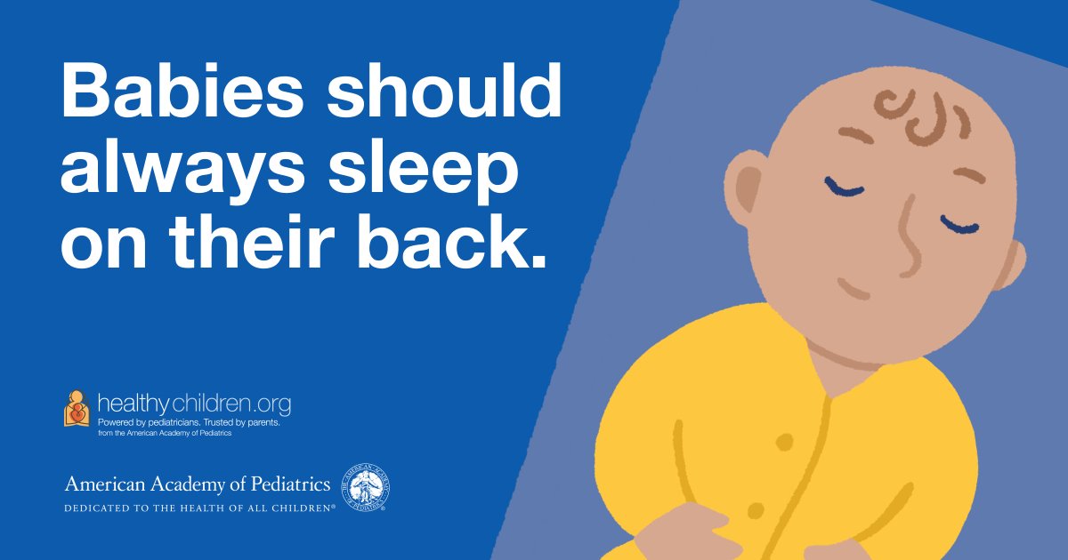 HCHC2020's tweet photo. Babies should be put on their backs for all sleep times, including naps. #safe sleep #infantsafety https://t.co/YB6MlUTCfz