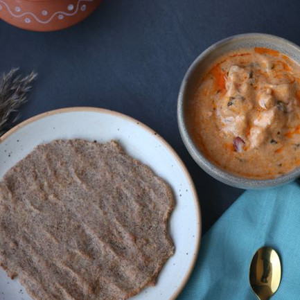 Karan2Han's tweet photo. Make dinner memorable with this royal dish: Roasted Cauliflower and Cashew Korma. Prep 15 mins, cook 25 mins. Roast cauliflower, simmer with onion-tomato paste, cashew paste, milk, whole spices, and finish with kasuri methi. https://t.co/an1uH19t7t