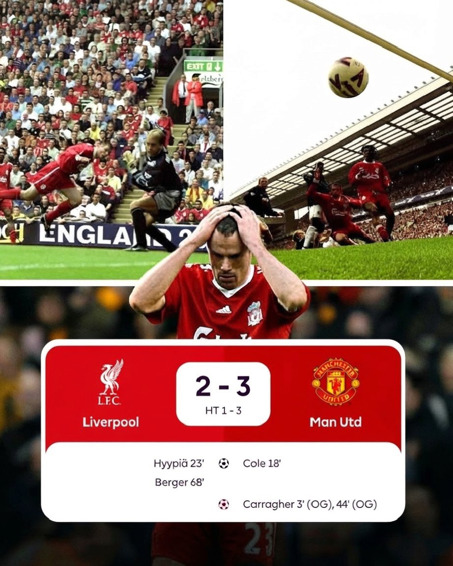 Manunitedboyy's tweet photo. Wondering why Jamie Carragher always seems to have a problem with Man United? 😂
Back in his Liverpool days, he scored some beautiful own goals against us! Maybe that’s why he still hasn’t recovered. 😂
#ManUnited #Carragher #PremierLeague https://t.co/G9zlBM9r8N
