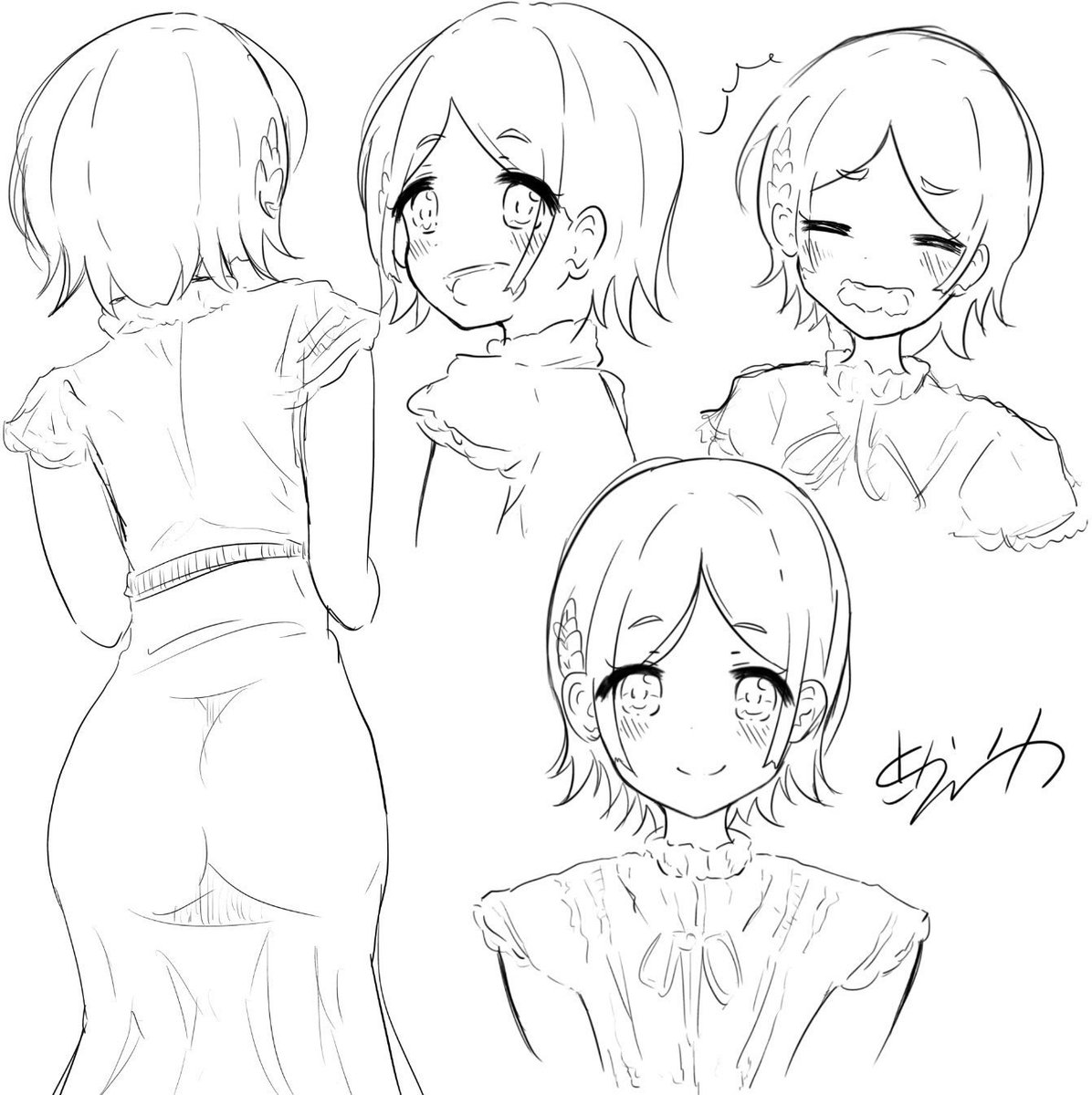kikae477's tweet photo. ちゃんとノーマルな絵も描くんだぞってことで（SUSURU）

これはいつかに描いたショートヘア千奈ちゃん

#学マス #学マスFA #倉本千奈 https://t.co/xZjvRcmO9l