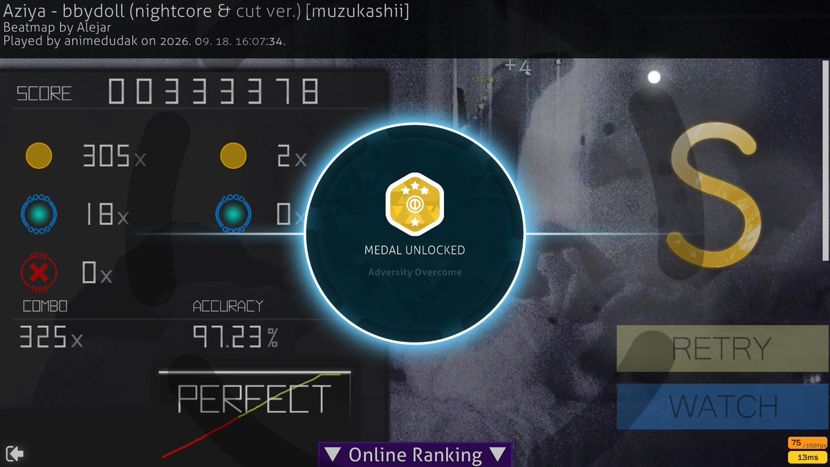 Dakiko_sama's tweet photo. I GOT MY FIRST 4* FC IN TAIKO, the map is pretty easy not gonna lie but still, its so cool :3 https://t.co/R2WVnVo1zR