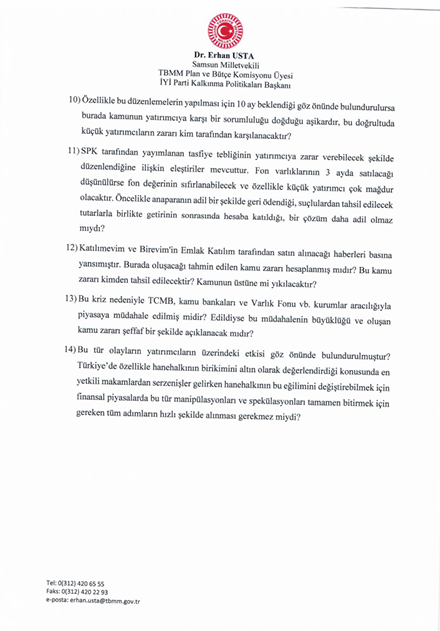 55erhanusta's tweet photo. Bakan çıkıp: “Piyasada manipülasyon var, biliyoruz.” dedi.

Sorunu biliyordunuz ama önlem almak için tam 10 ay beklediniz.

Yangın bacayı sardıktan sonra düzenleme yaptınız, yüz binlerce yatırımcı mağdur oldu.

Madem sorun belliydi, 10 ay neyi beklediniz?

Kim tuttu elinizi, kim engel oldu?

Soru önergemiz ⬇️