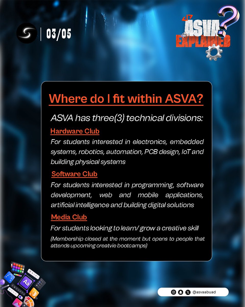 asvaabuad's tweet photo. You’ve heard the name. But do you really know ASVA? 👀

From who we are, to what happens inside ASVA, where you can fit in, and who can be part of the community — there’s more to ASVA than meets the eye. https://t.co/ThdYtUxwgy