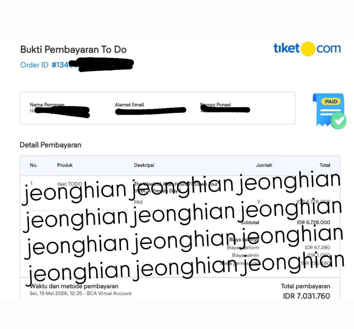 jeonghian's tweet photo. WTS tiket concert konser the weeknd jakarta JIS 2 tiket festival sabtu D1 26 sep guysss open 7jt 2 tiketttt

t. weekend #zonauang https://t.co/o4ySiF0BNN