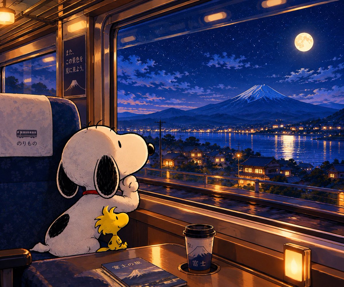 Anklebiters0904's tweet photo. こんな夜旅、してみたい。🚂🌕🗻 https://t.co/xXm5On4YeR
