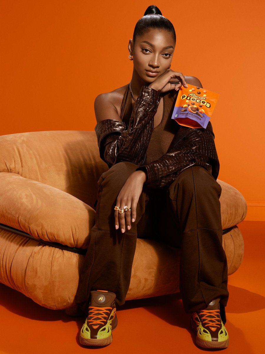 PopBase's tweet photo. Angel Reese and Reebok have collaborated with Reese’s on a new colorway of the Angel Reese 1, inspired by the candy’s signature colors.

Dropping October 20th. https://t.co/DqaJhDWPLN